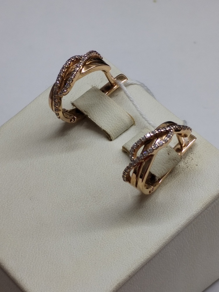 СКМИ585 СЕРЬГИ С КАМНЯМИ (Au 585)