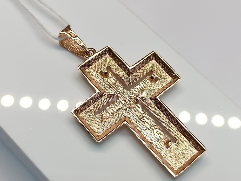ПОДВЕСКА КРЕСТ БЕЗ КАМНЯ (Au 585)