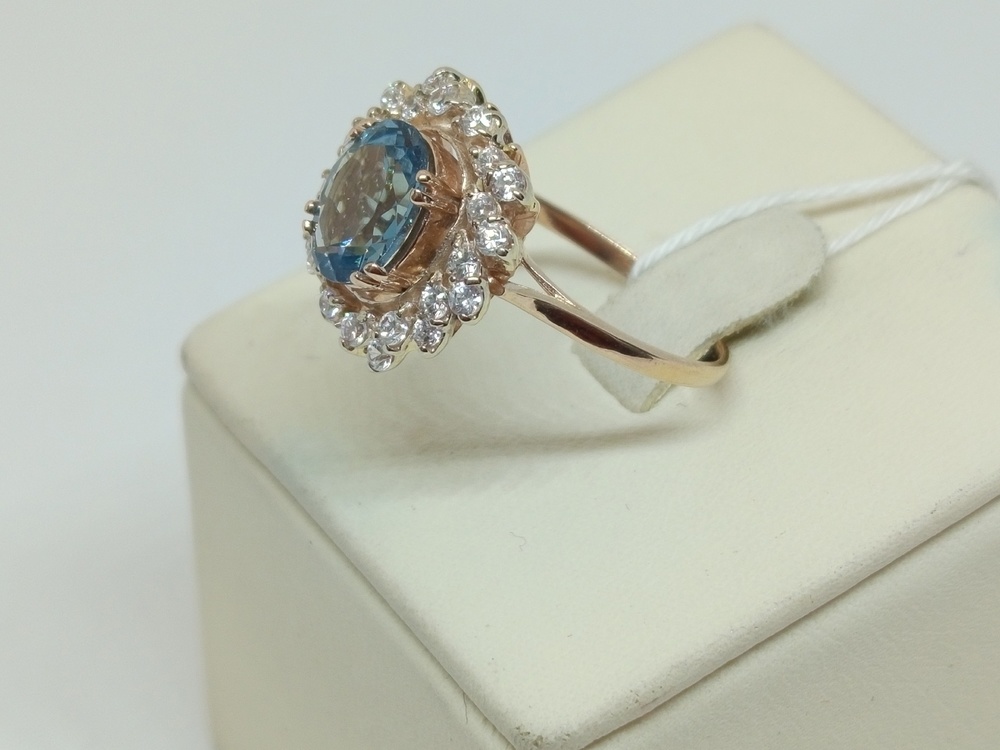 КОЛКМИ585 КОЛЬЦО С КАМНЯМИ (Au 585)