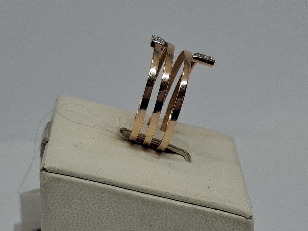 КОЛЬЦО С КАМНЯМИ (Au 585)