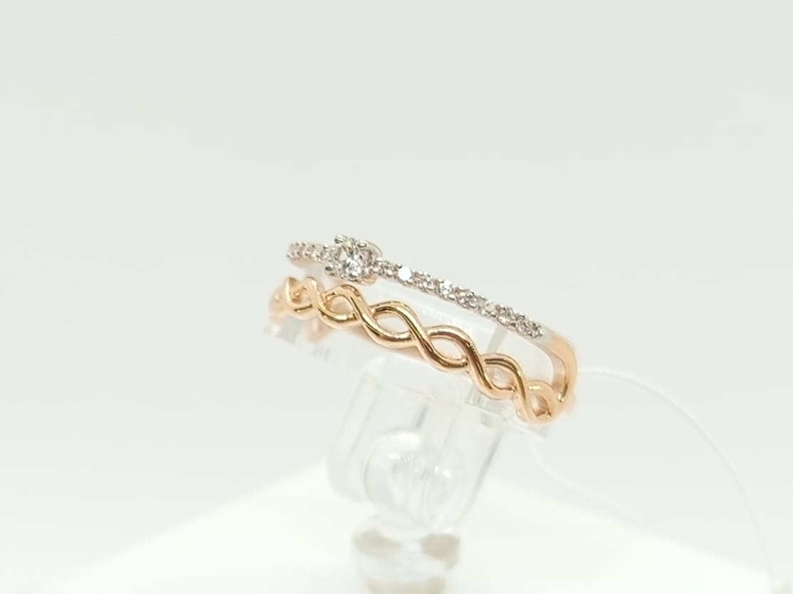 КОЛЬЦО С КАМНЯМИ (Au 585)