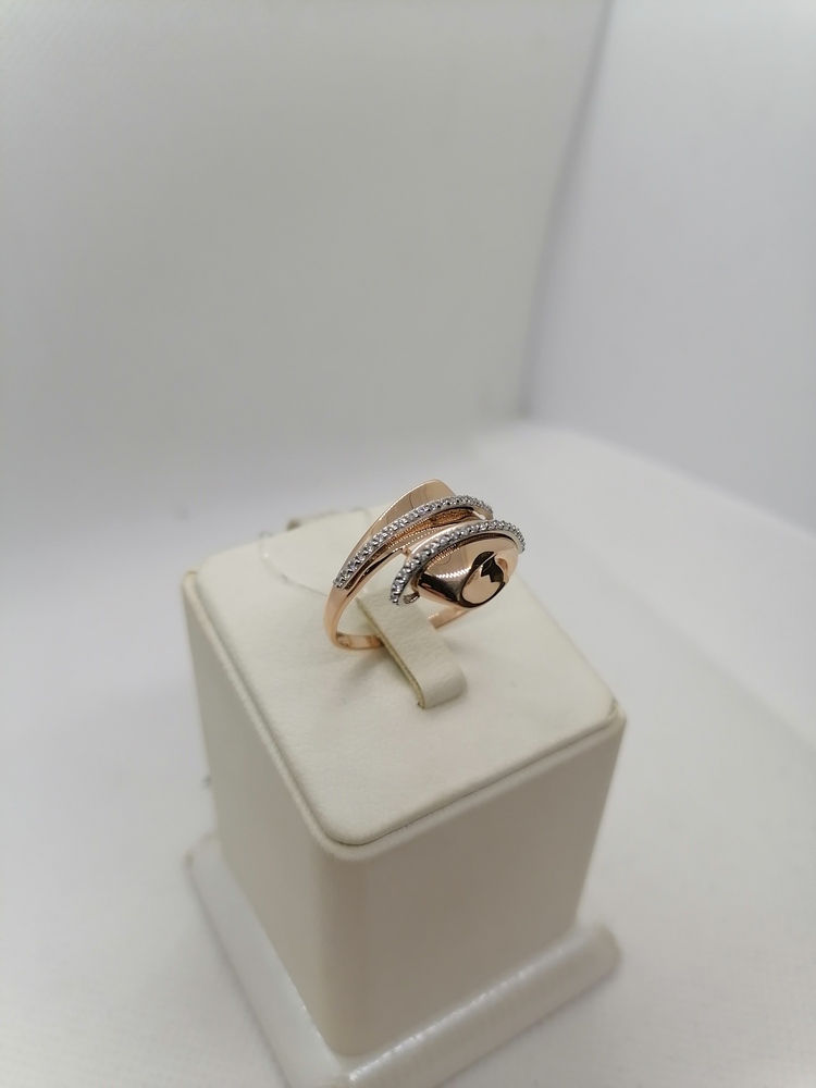 КОЛЬЦО С КАМНЯМИ (Au 585)