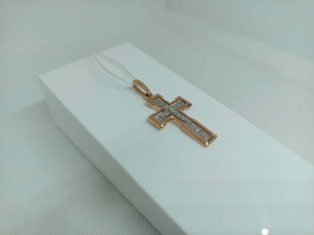 ПОДВЕСКА КРЕСТ БЕЗ КАМНЯ (Au 585)