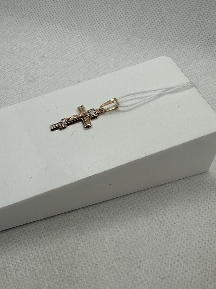 ПОДКБК585 ПОДВЕСКА КРЕСТ БЕЗ КАМНЯ (Au 585)