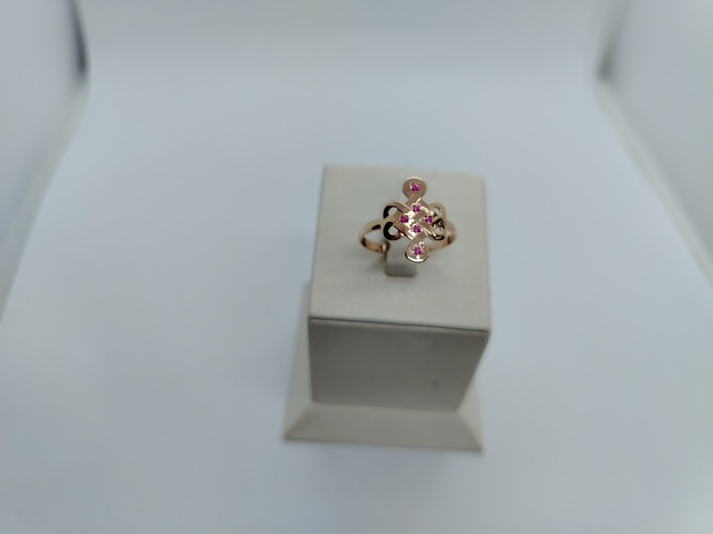 КОЛЬЦО С КАМНЯМИ (Au 585)