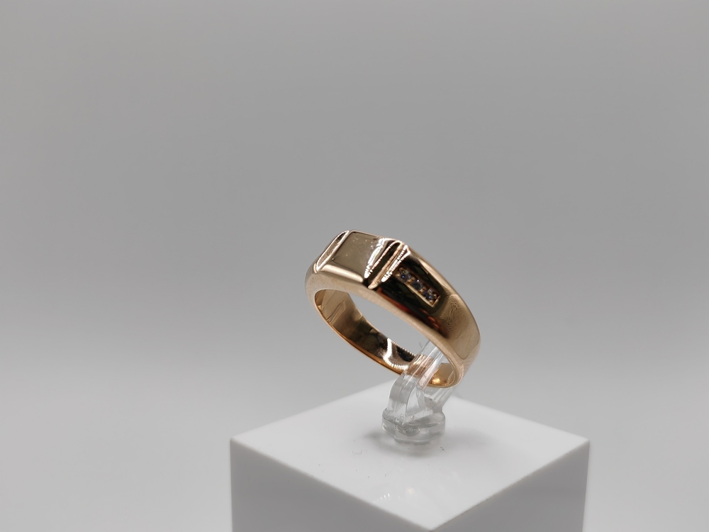 08-510146 КОЛЬЦО ПЕЧАТКА с камнями (Au 585)