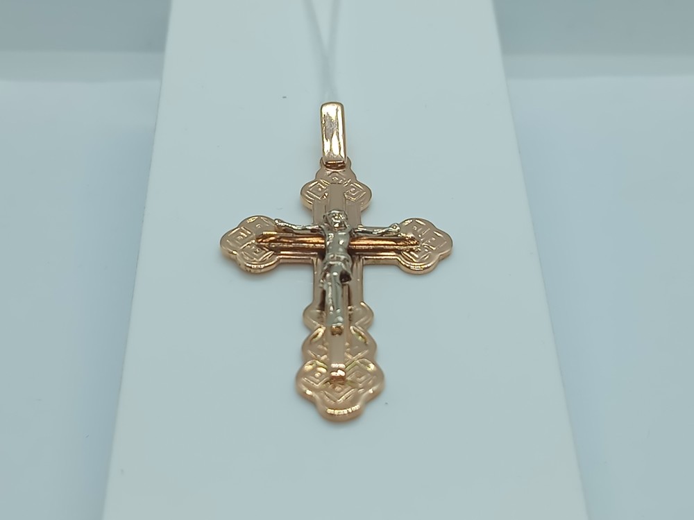 ПОДКБК585 ПОДВЕСКА КРЕСТ БЕЗ КАМНЯ (Au 585)