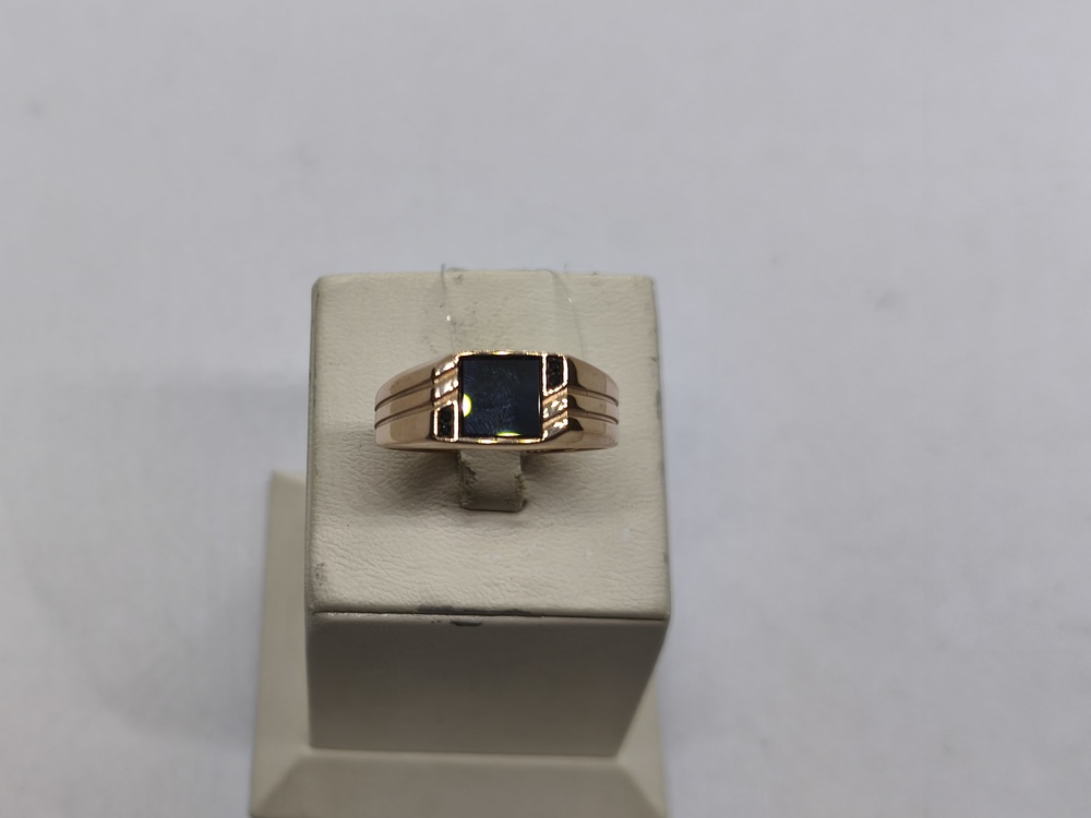 08-540160 КОЛЬЦО ПЕЧАТКА с камнями (Au 585)