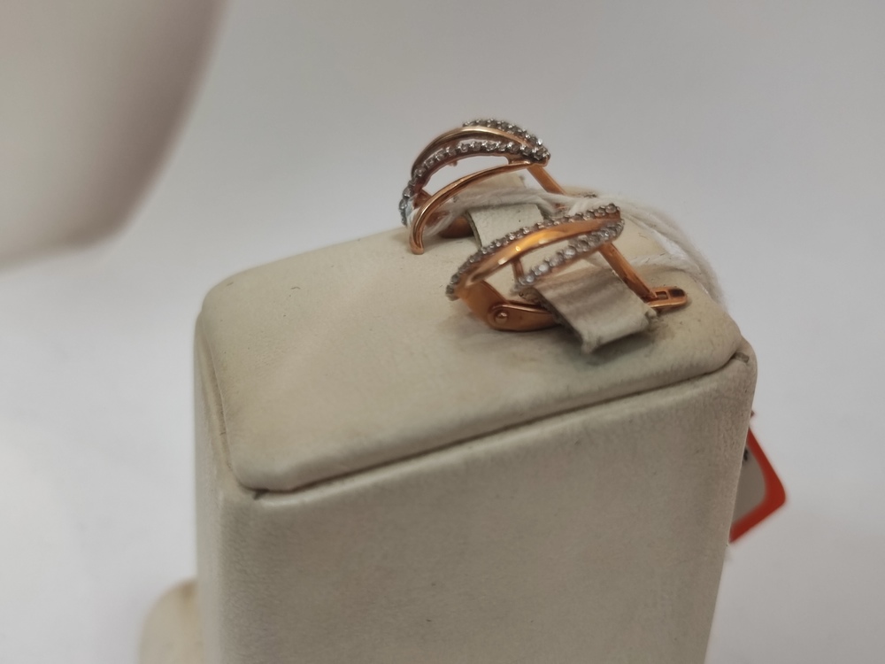 СКМИ585 СЕРЬГИ С КАМНЯМИ (Au 585)