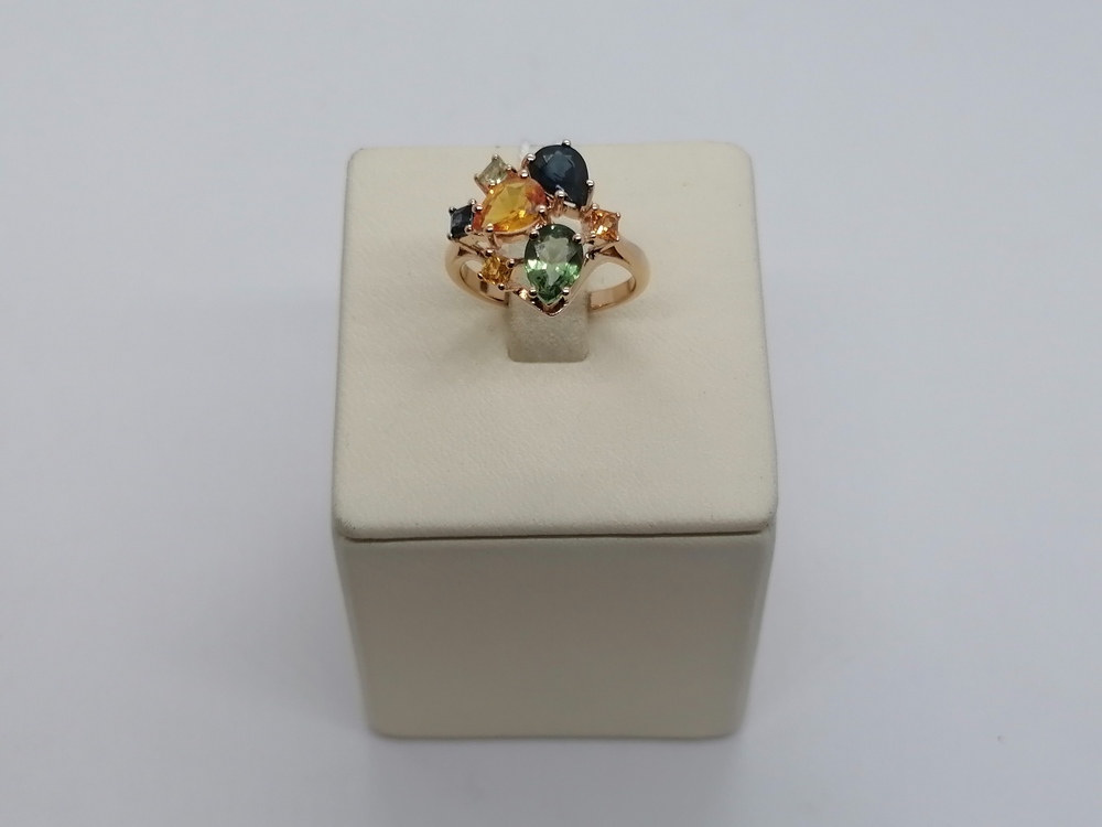 КОЛКМИ585 КОЛЬЦО С КАМНЯМИ (Au 585)