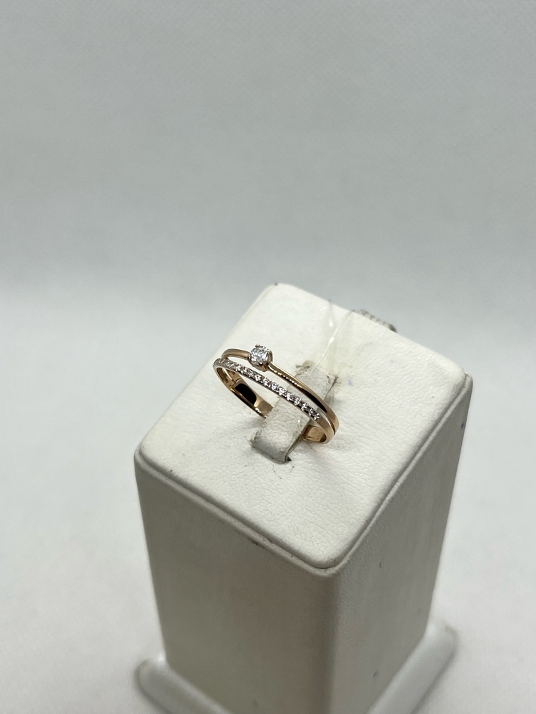 КОЛЬЦО С КАМНЯМИ (Au 585)