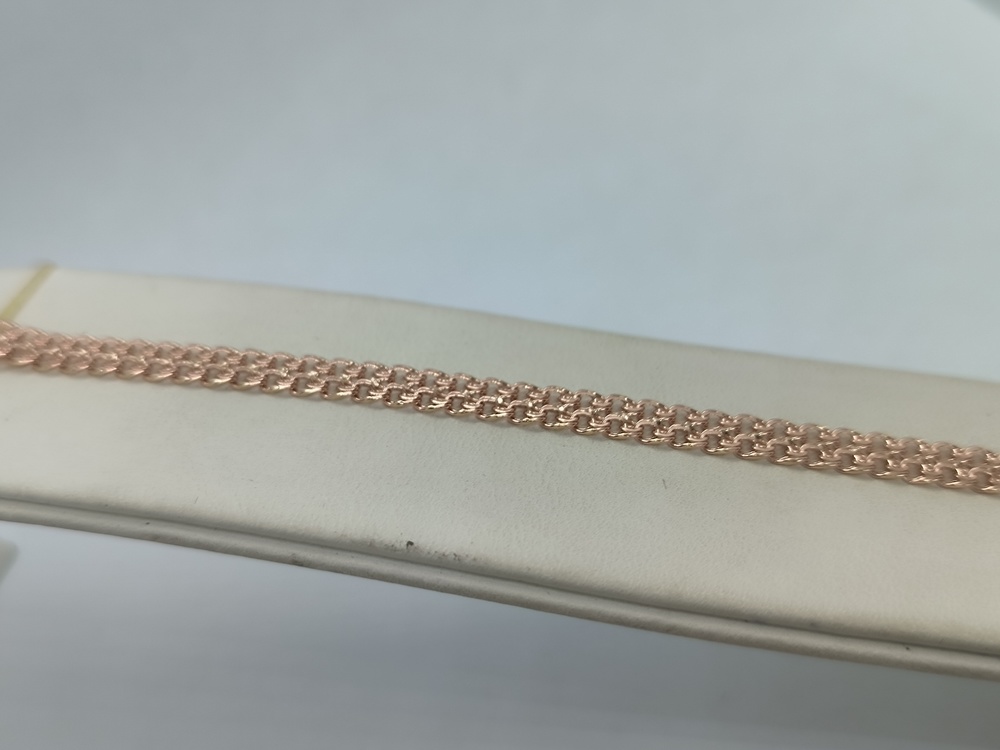 БРАСЛЕТ ПОЛНОВЕСНЫЙ Бисмарк двойной (Au 585)