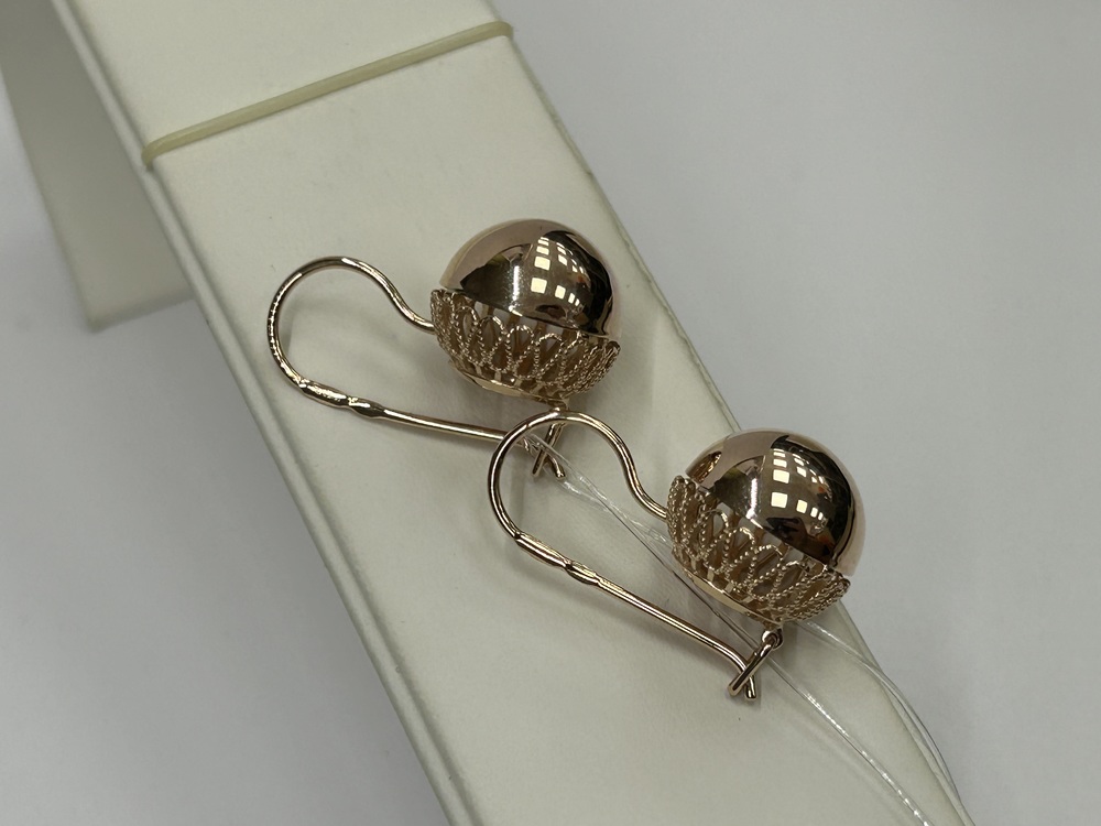 026592 СЕРЬГИ С ПЕТЕЛЬКОЙ (Au 585)