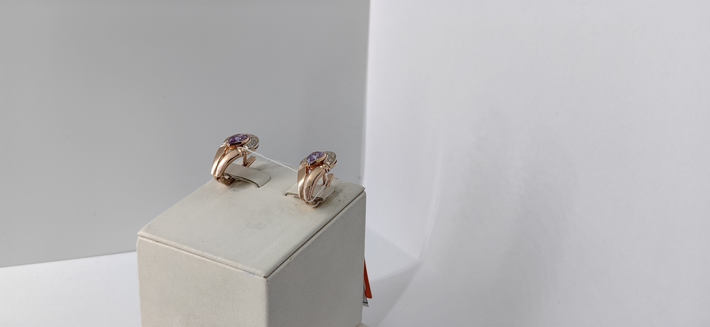 СКМИ585 СЕРЬГИ С КАМНЯМИ (Au 585)