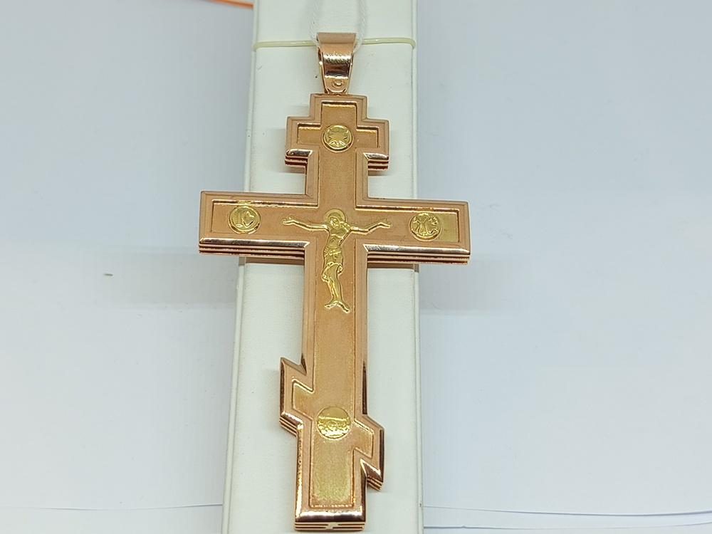 ПОДВЕСКА КРЕСТ БЕЗ КАМНЯ (Au 585)