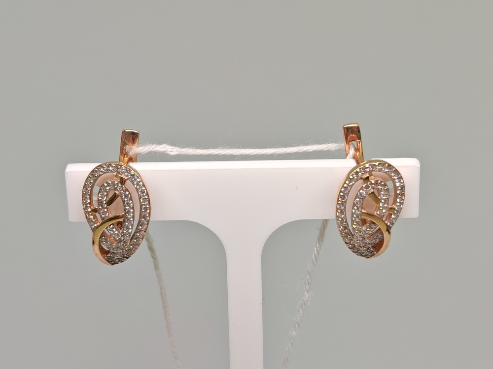 СКМИ585 СЕРЬГИ С КАМНЯМИ (Au 585)