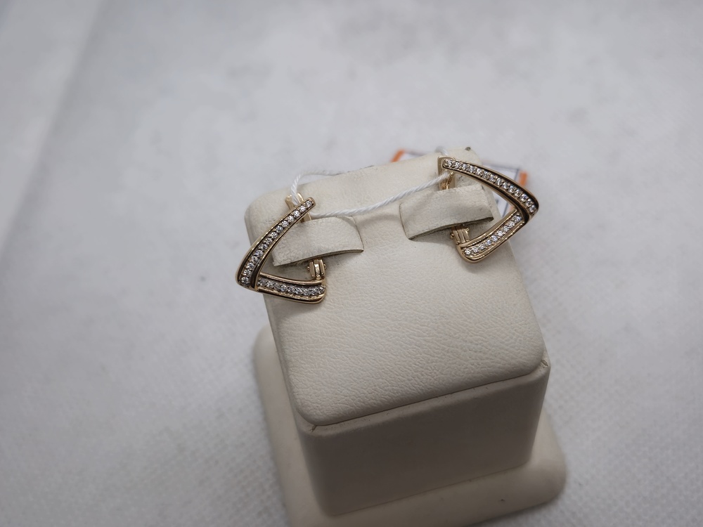 СКМИ585 СЕРЬГИ С КАМНЯМИ (Au 585)