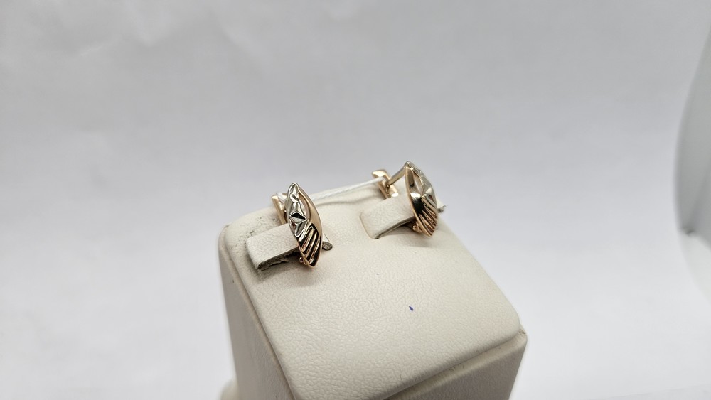 СБКМ585 СЕРЬГИ БЕЗ КАМНЯ (Au 585)