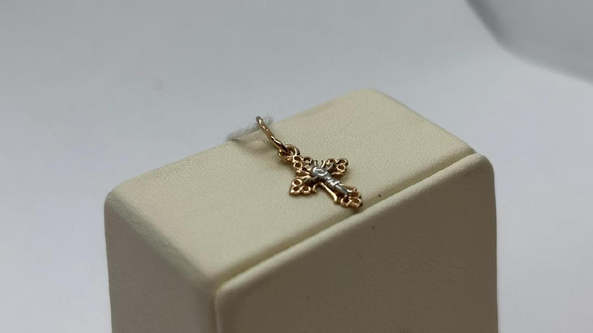 ПОДКБК585 ПОДВЕСКА КРЕСТ БЕЗ КАМНЯ (Au 585)