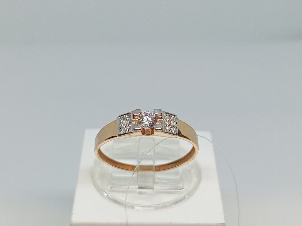 КОЛЬЦО С КАМНЯМИ (Au 585)