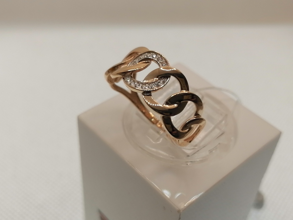 КОЛЬЦО С КАМНЯМИ (Au 585)