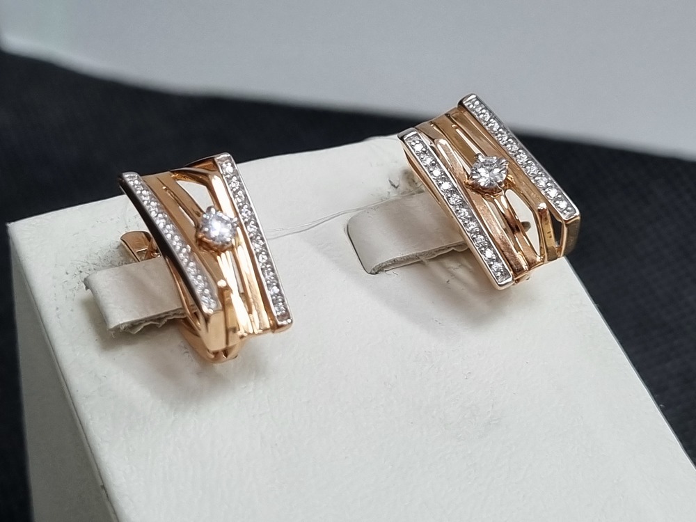 СЕРЬГИ С КАМНЯМИ (Au 585)