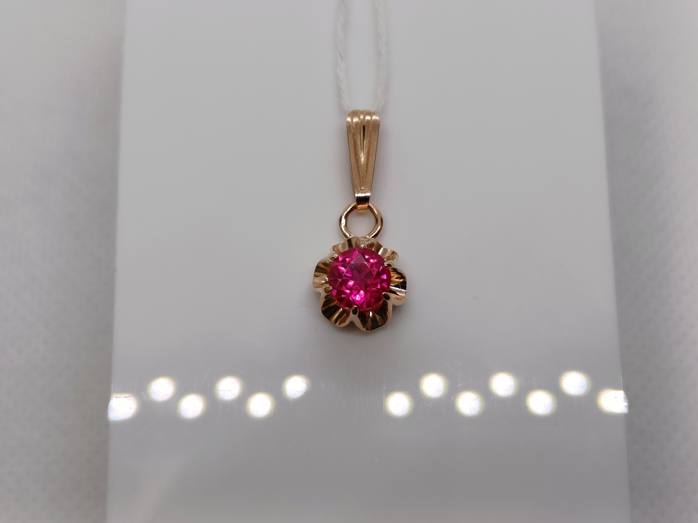 ПОДКМ583 ПОДВЕСКА С КАМНЕМ (Au 583)