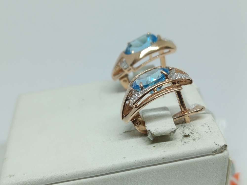 СЕРЬГИ С КАМНЯМИ (Au 585)