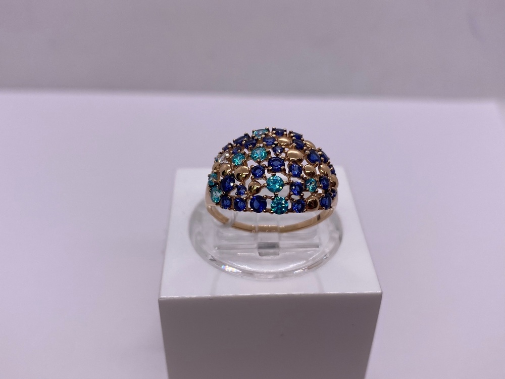 КОЛКМИ585 КОЛЬЦО С КАМНЯМИ (Au 585)