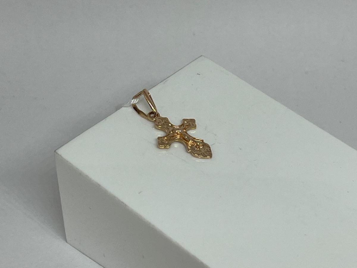 ПОДВЕСКА КРЕСТ БЕЗ КАМНЯ (Au 585)