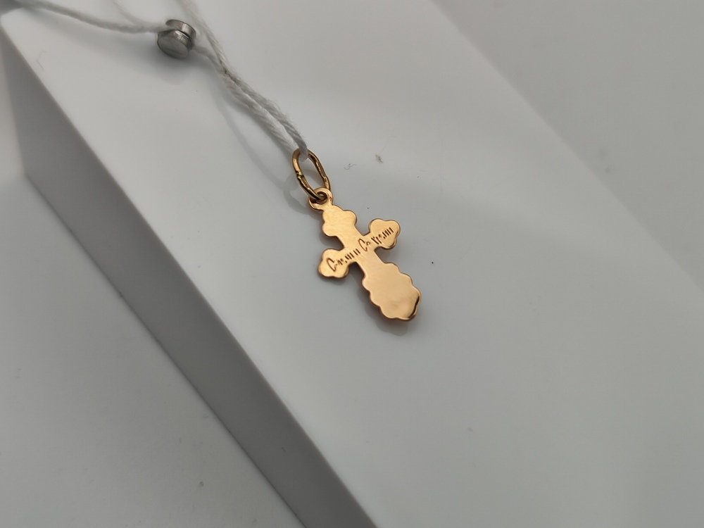 ПОДВЕСКА КРЕСТ БЕЗ КАМНЯ (Au 585)