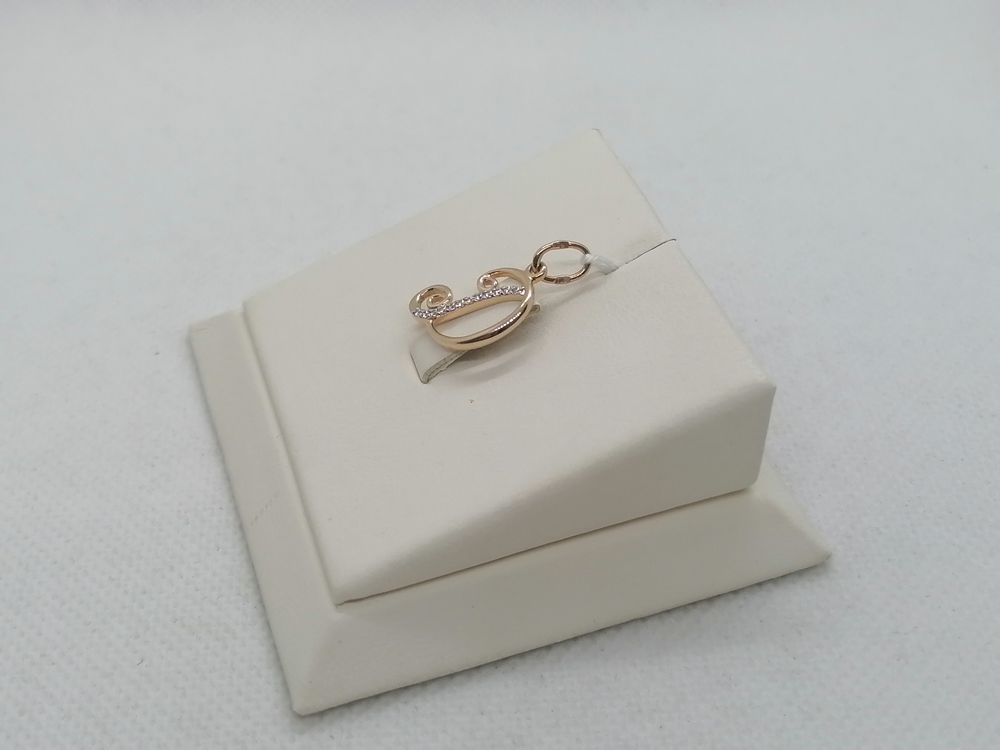 ПОДВЕСКА БУКВА Д Au 585