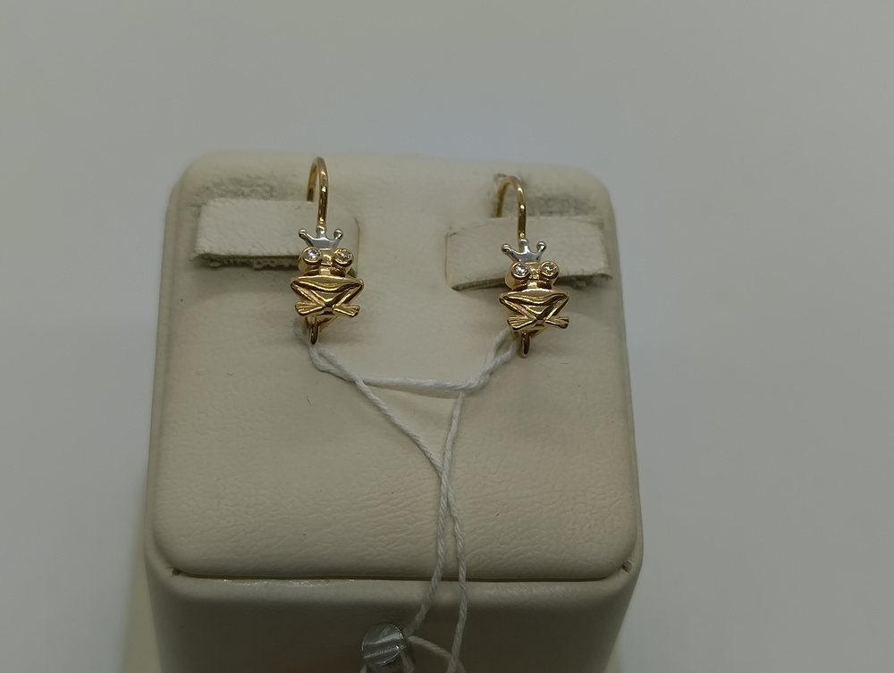 СКМИ585 СЕРЬГИ С КАМНЯМИ (Au 585)