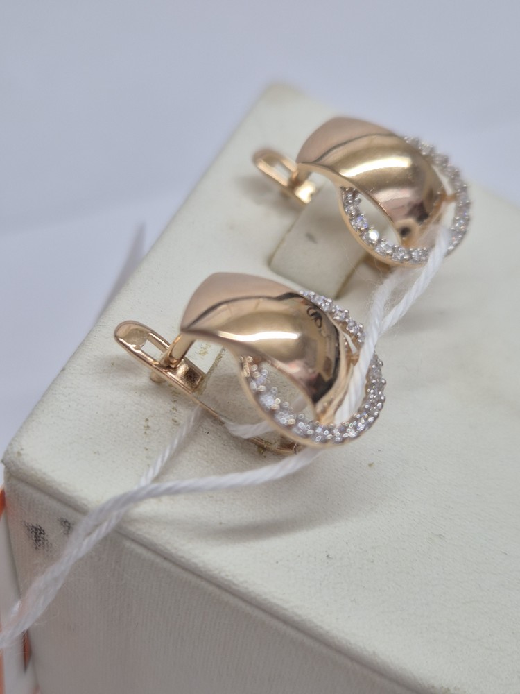 СКМИ585 СЕРЬГИ С КАМНЯМИ (Au 585)