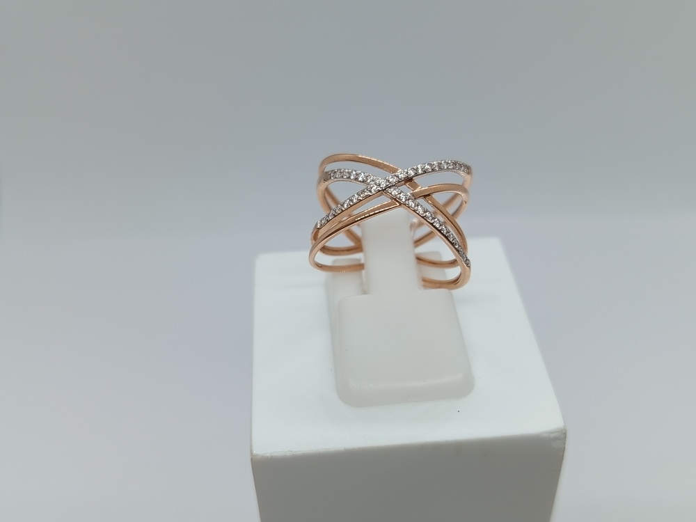 КОЛЬЦО С КАМНЯМИ (Au 585)