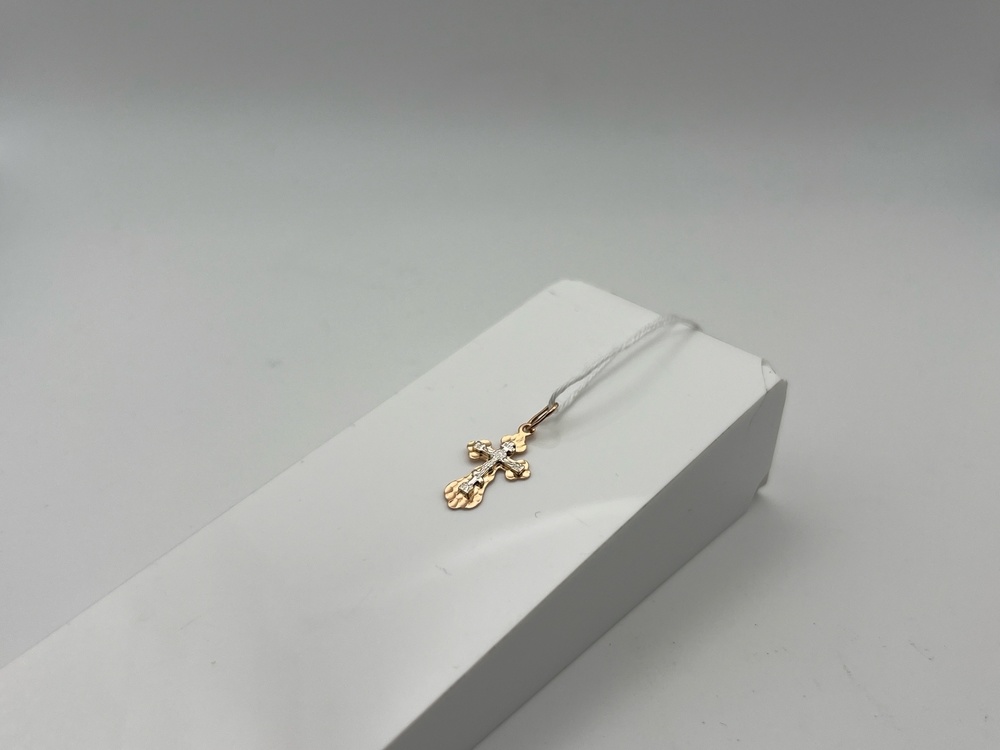 ПОДКБК585 ПОДВЕСКА КРЕСТ БЕЗ КАМНЯ (Au 585)