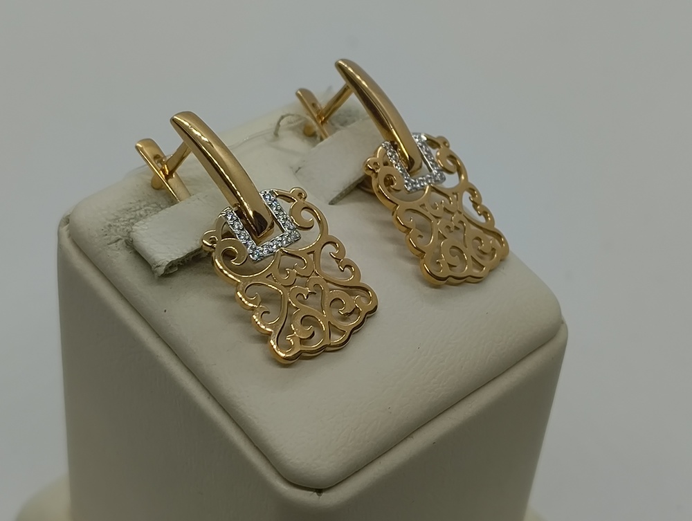 СЕРЬГИ С КАМНЯМИ (Au 585)