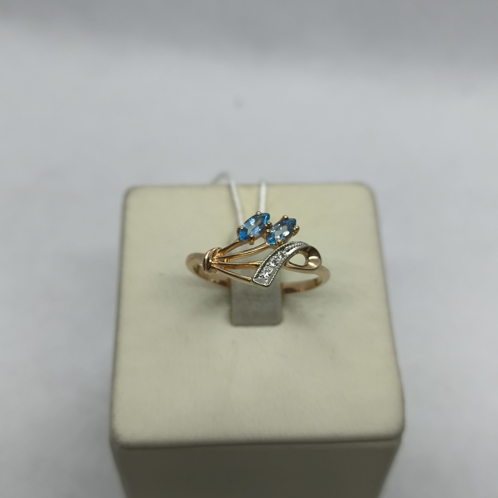 КОЛЬЦО С КАМНЯМИ (Au 585)