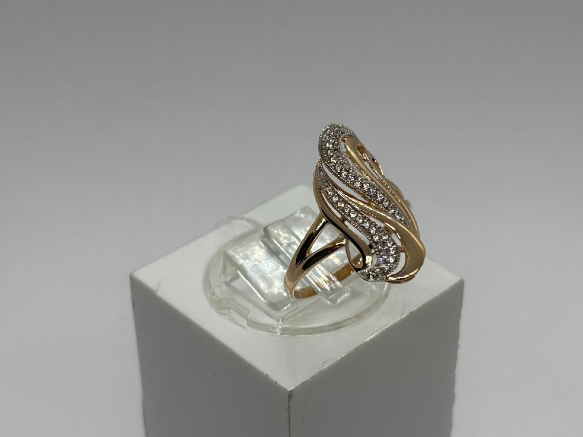 КОЛЬЦО С КАМНЯМИ (Au 585)