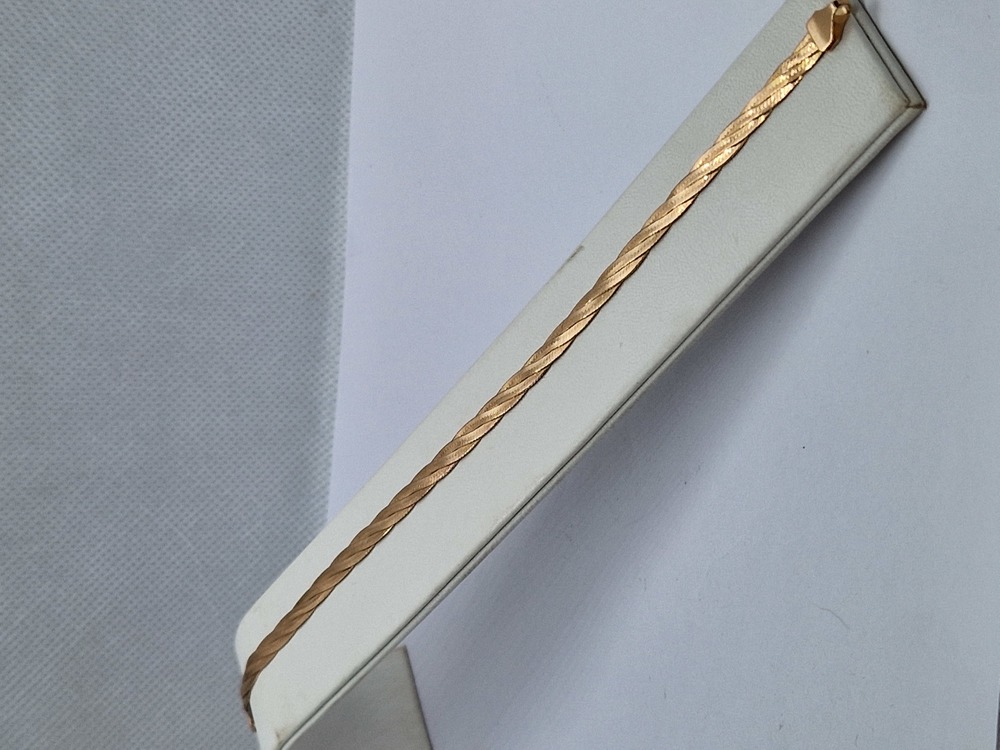 БРАСЛЕТ ПОЛНОВЕСНЫЙ Косичка(монреаль) Au 585