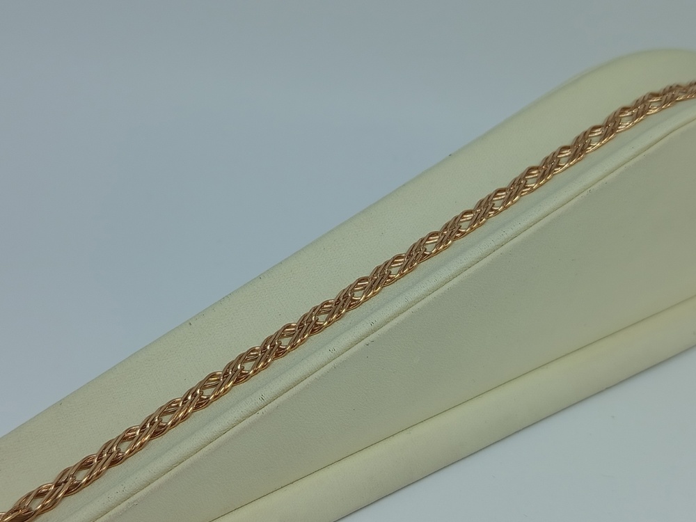 БРАСЛЕТ ПОЛНОВЕСНЫЙ Ромб тройной Au 585