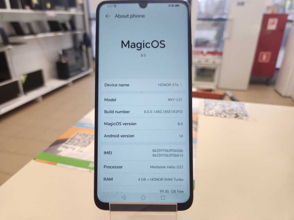 Смартфон Honor X7A  4/128