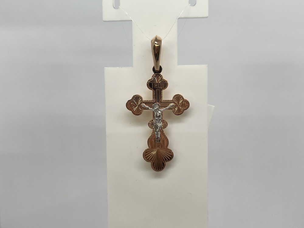 ПОДВЕСКА КРЕСТ без камня (Au 585)