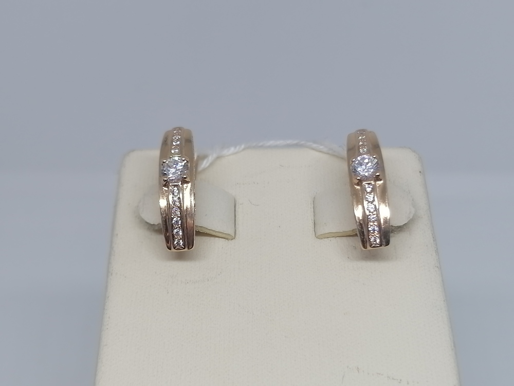 СКМИ585 СЕРЬГИ С КАМНЯМИ (Au 585)