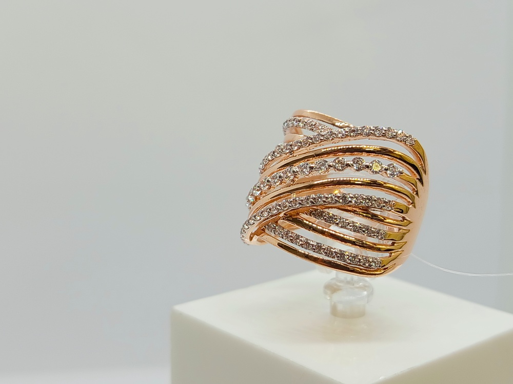 КОЛЬЦО С КАМНЯМИ (Au 585)