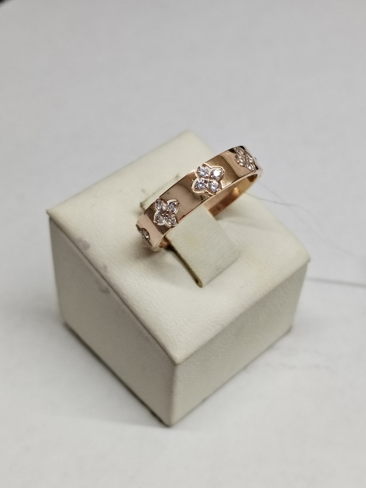 КОЛЬЦО С КАМНЯМИ (Au 585)