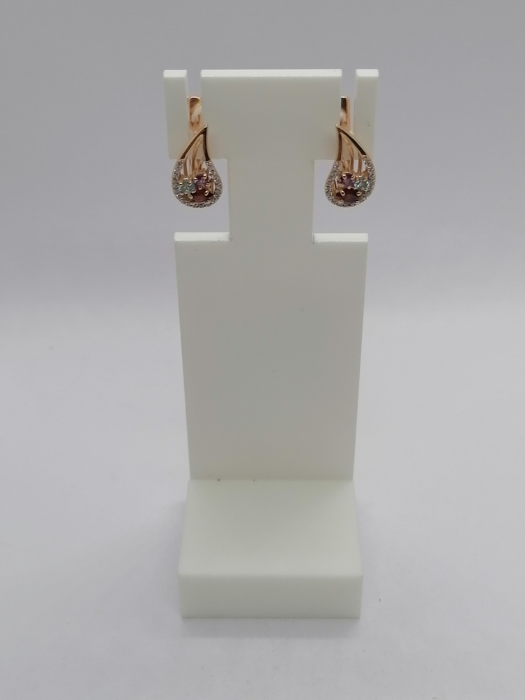 СКМИ585 СЕРЬГИ С КАМНЯМИ (Au 585)