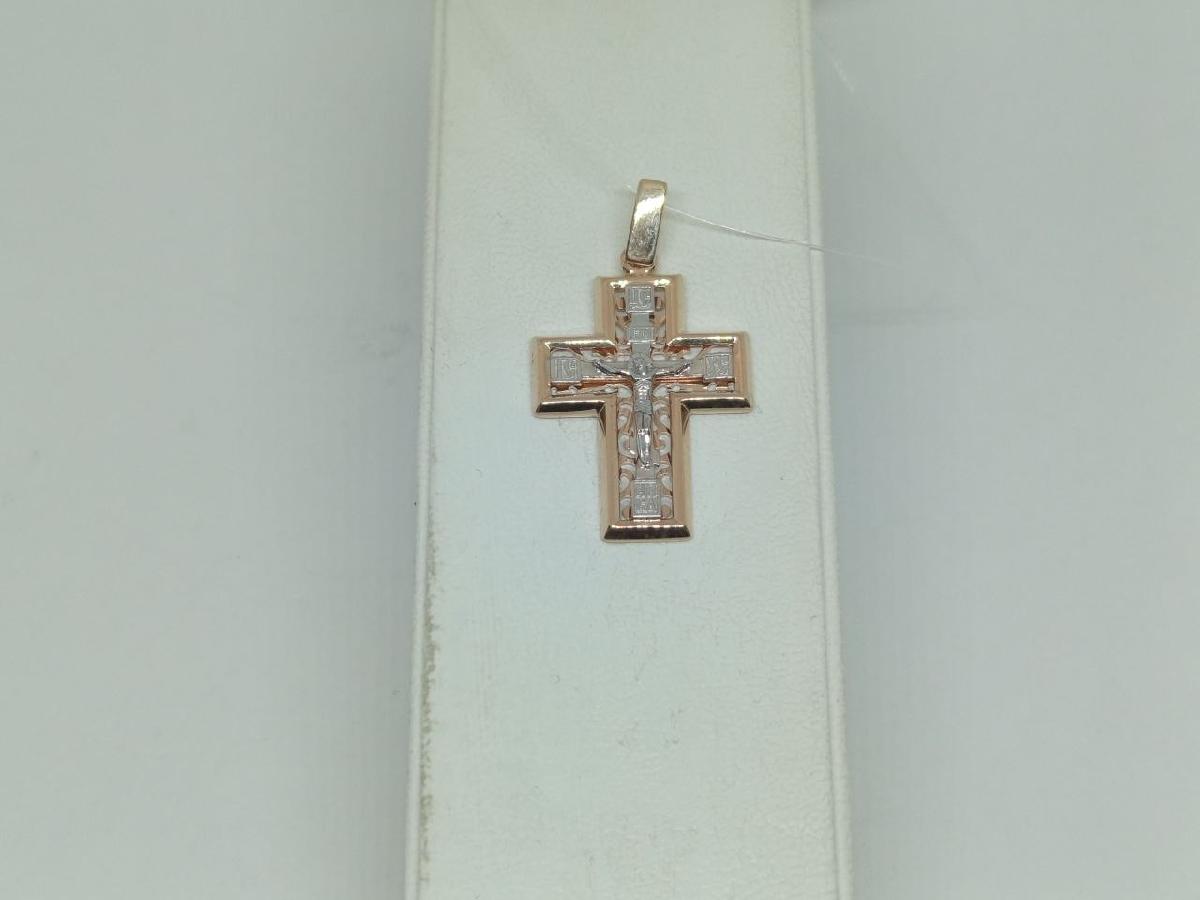 ПОДВЕСКА КРЕСТ без камня (Au 585)