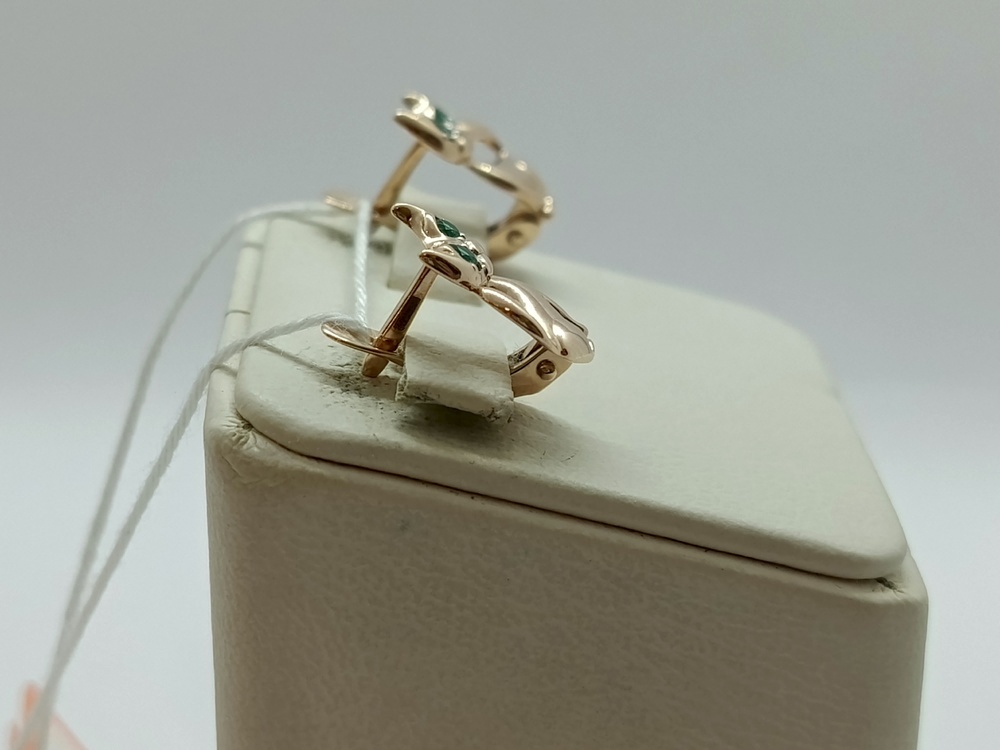 СКМИ585 СЕРЬГИ С КАМНЯМИ (Au 585)