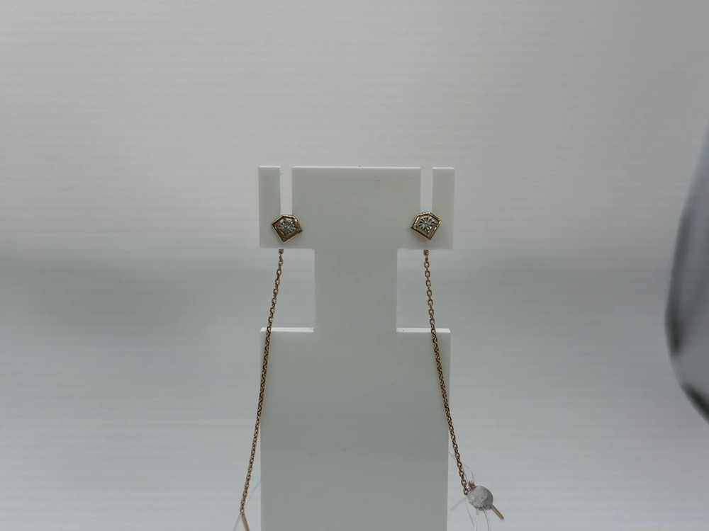 СЕРЬГИ ПРОДЕВКИ с камнем (Au 585)